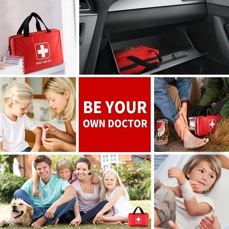 Portable Emergency First Aid Kit – Medical Bag for Home, Travel, Camping & Survival